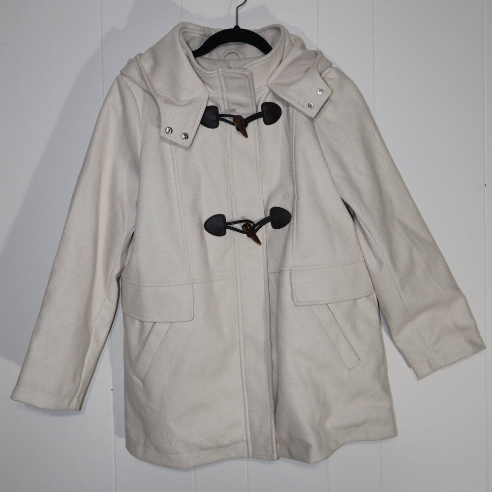 NWT Cleo Petites Wool Blend Toggle Coat Cream (Women’s M Petite)